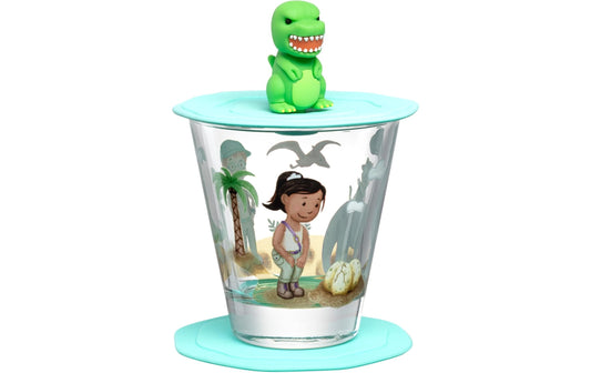 LEONARDO | Kindertrinkglas Avventura 215 ml | 3tlg., D 9cm, 215ml, mit Deckel/Untersetzer