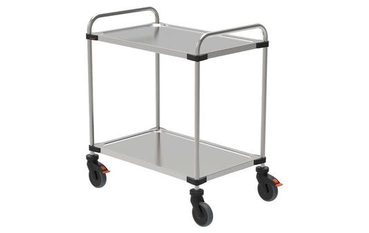 Diverse | Varithek Servo+ Edelstahl-Tischwagen | 870 x 570 x 950 mm, 2 Etagen, Tragk. 120 kg