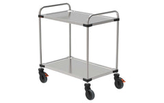 Diverse | Varithek Servo+ Edelstahl-Tischwagen | 870 x 570 x 950 mm, 2 Etagen, Tragk. 120 kg