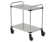 Diverse | Varithek Servo+ Edelstahl-Tischwagen | 870 x 570 x 950 mm, 2 Etagen, Tragk. 120 kg