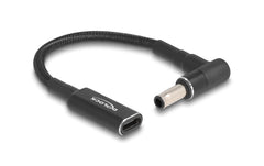 Delock | Ladekabel USB-C zu Samsung 5,5x3mm | Buchse zu Stecker, 90° gewinkelt, 15cm