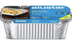 Alustar, Grillschale mit Deckel 25 x 13 x 7