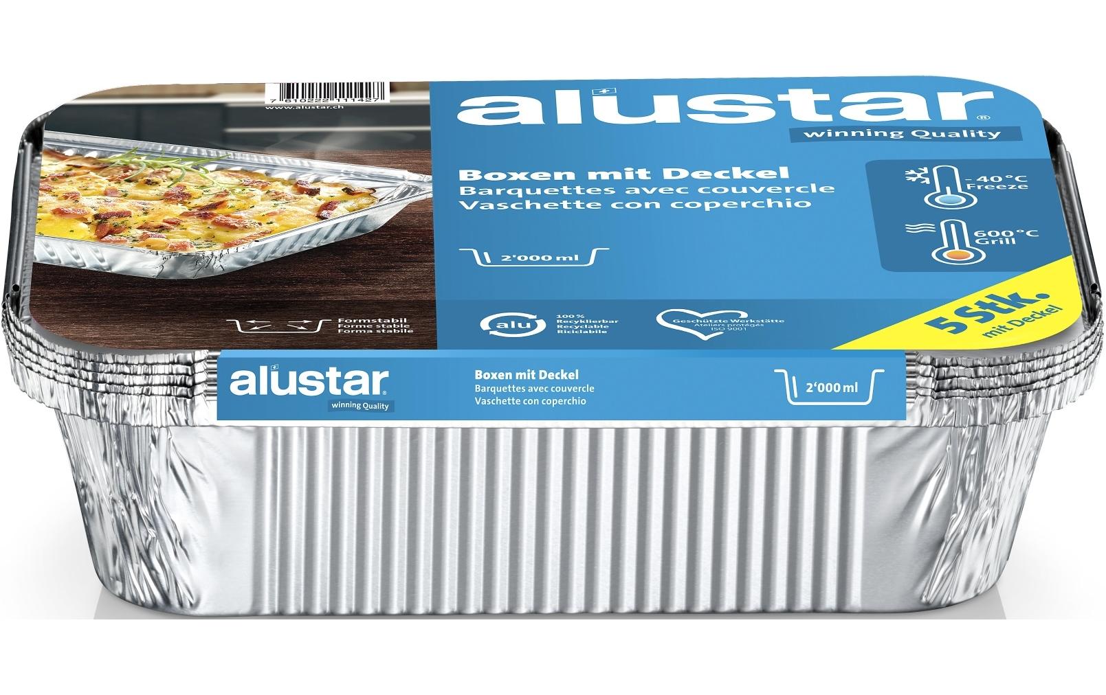 Alustar, Grillschale mit Deckel 26 x 19 x 5