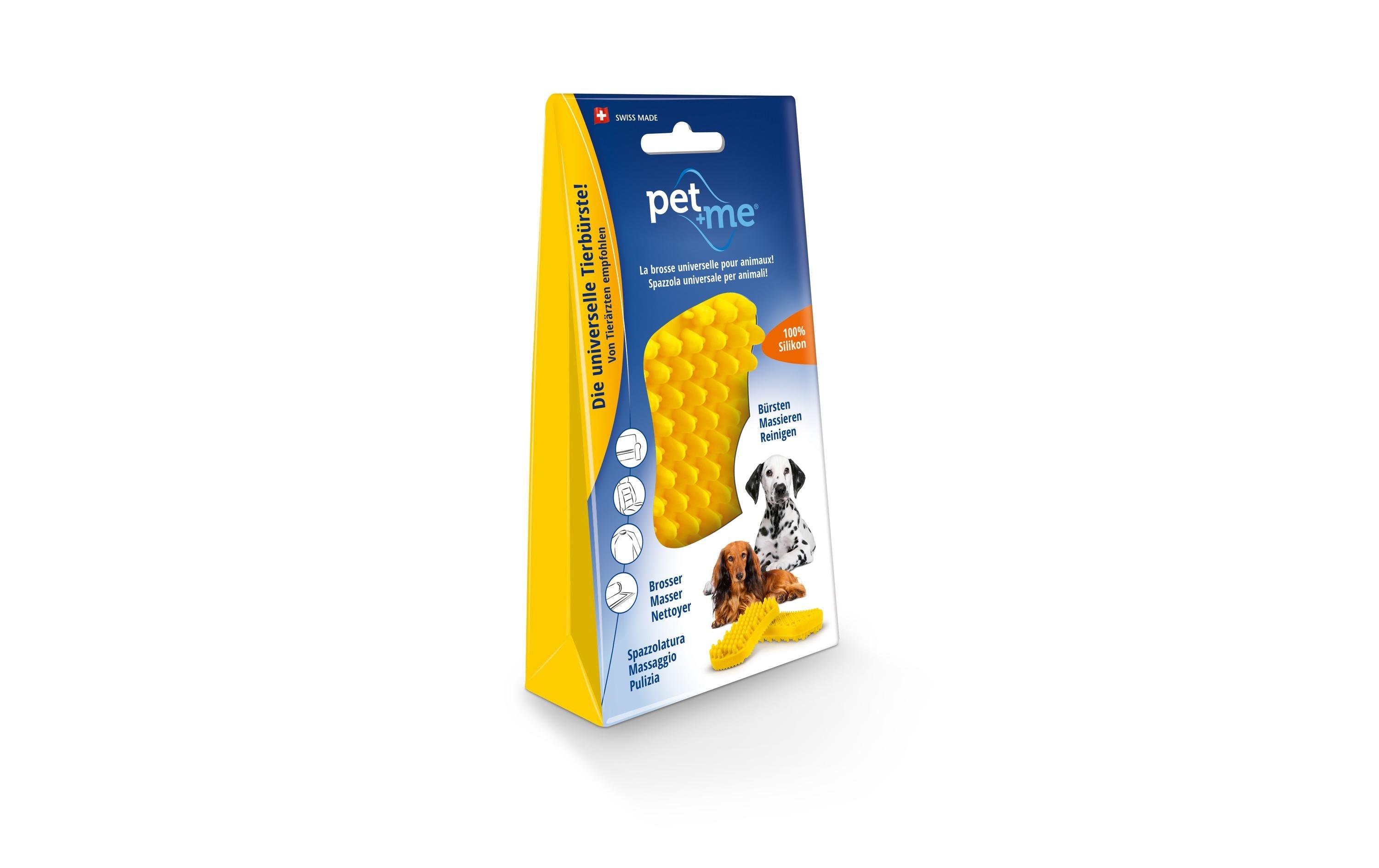 PET + ME Pflegebürste gelb