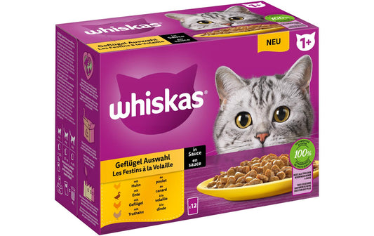 Whiskas, Nassfutter Geflügel Auswahl in Sau