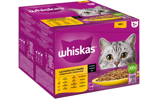 Whiskas, Nassfutter Geflügel Auswahl in Sau