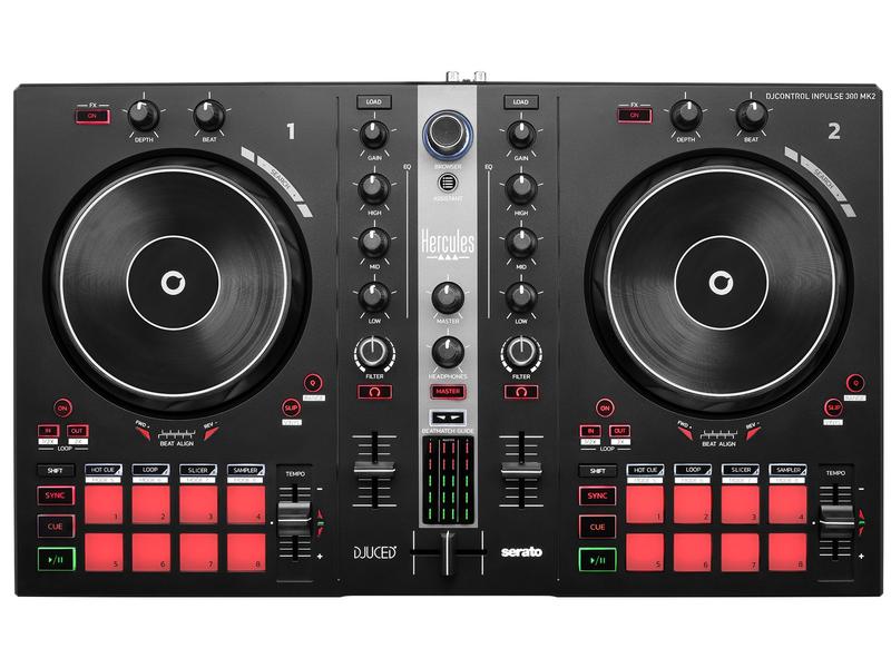 Hercules | DJControl Inpulse 300 MKII | Tempo Match, Beat Align, 16-Pads
