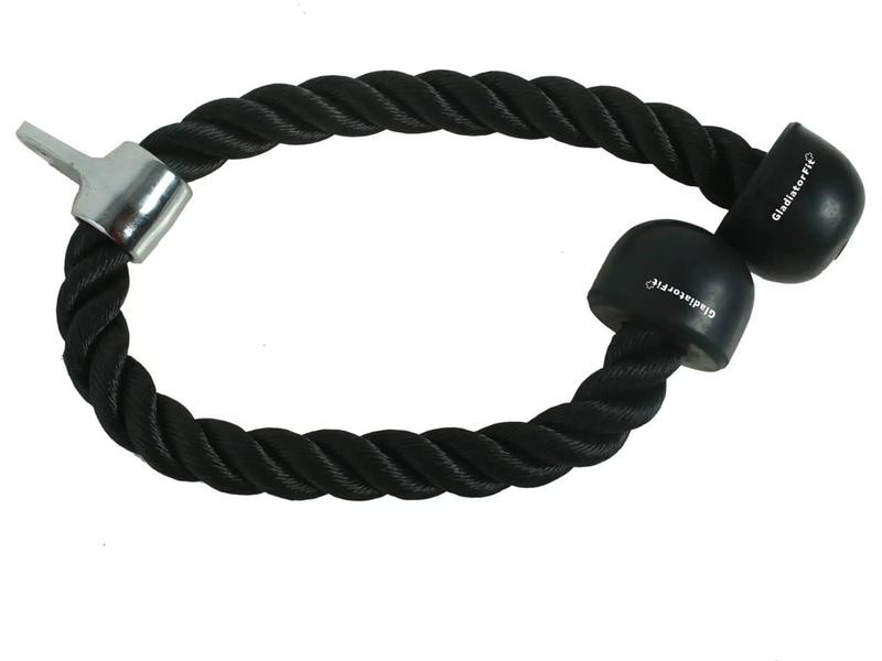 Gladiatorfit | Nylon-Zugseil/Ziehseil Bizeps oder Trizeps | Haltegriffe gummiert