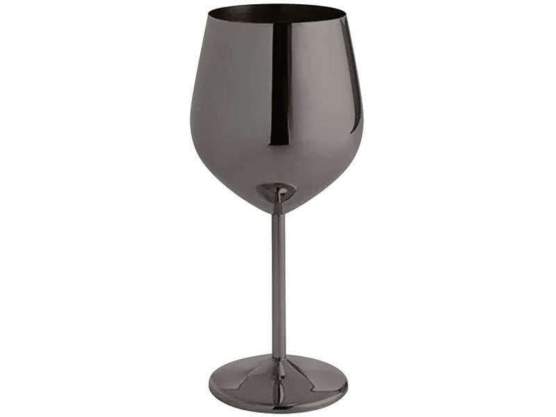 Paderno | Weinglas 500ml Schwarz | 1 Stk., HxD: 20.8x9.4cm, Edelstahl