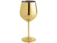 Paderno | Weinglas 500ml Gold | 1 Stk., HxD: 20.8x9.4cm, Edelstahl