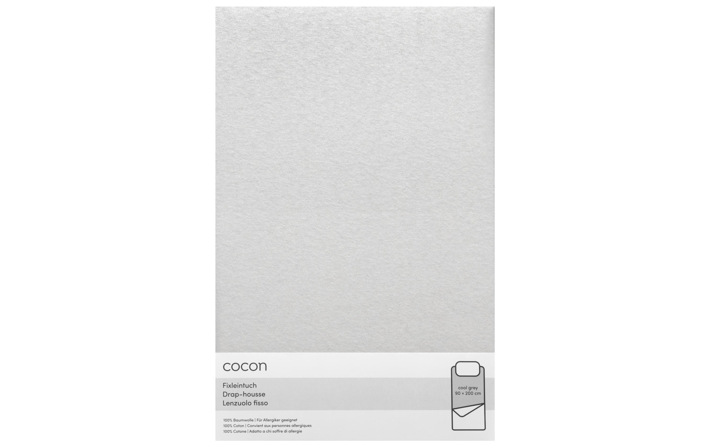 COCON, Fixleintuch 90-100 x 200 cm, Hellgra