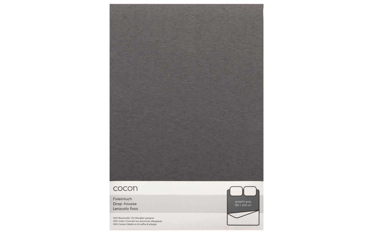 COCON, Fixleintuch 180-200 x 200 cm, Graphi