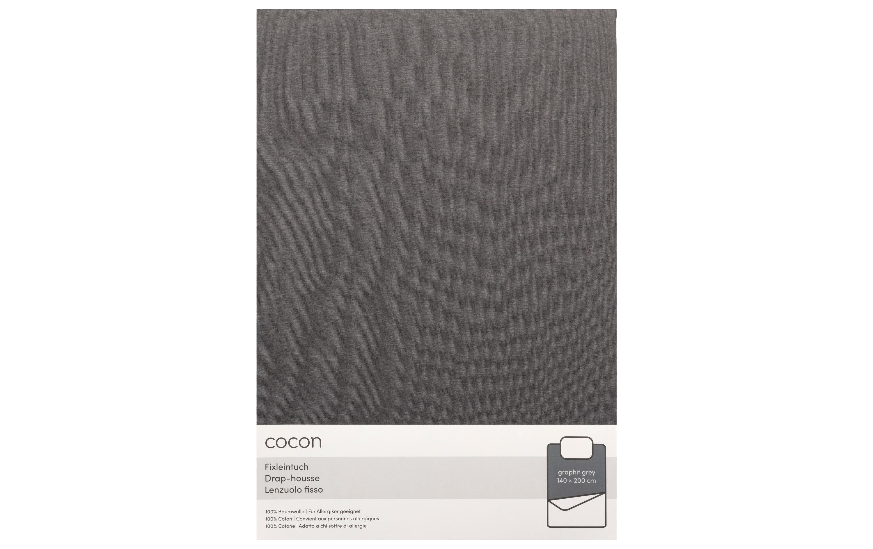COCON, Fixleintuch 140-160 x 200 cm, Graphi