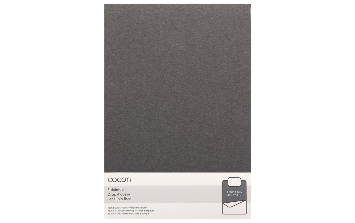 COCON, Fixleintuch 140-160 x 200 cm, Graphi