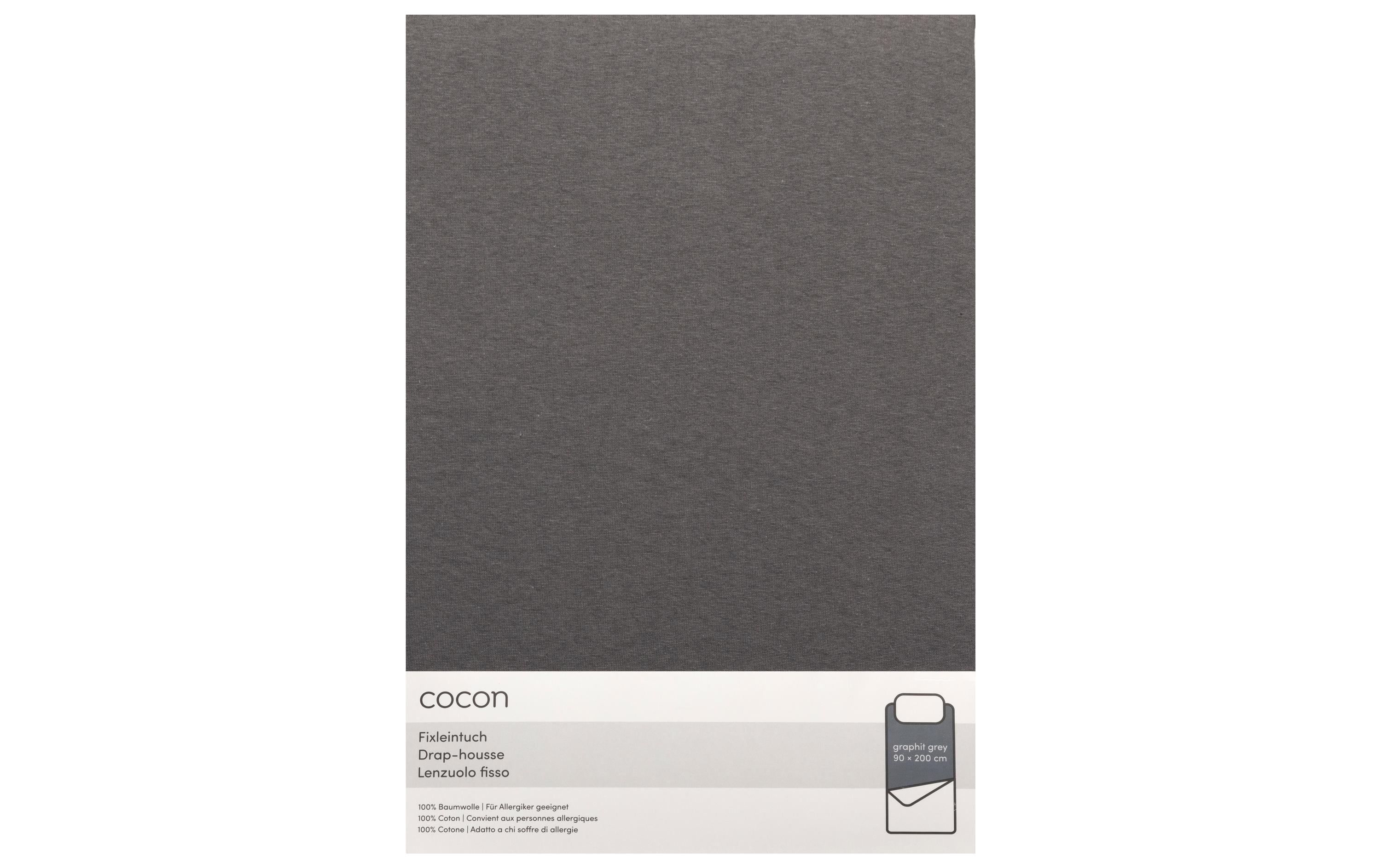 COCON, Fixleintuch 90-100 x 200 cm, Graphit
