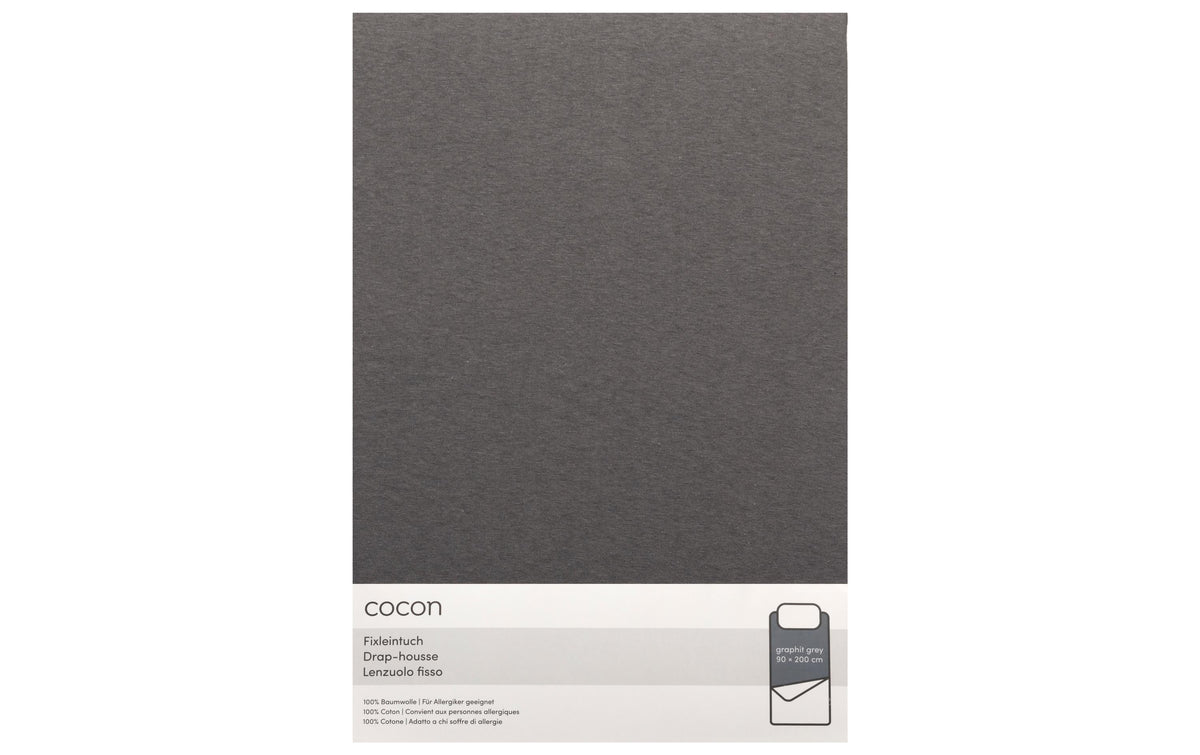 COCON, Fixleintuch 90-100 x 200 cm, Graphit