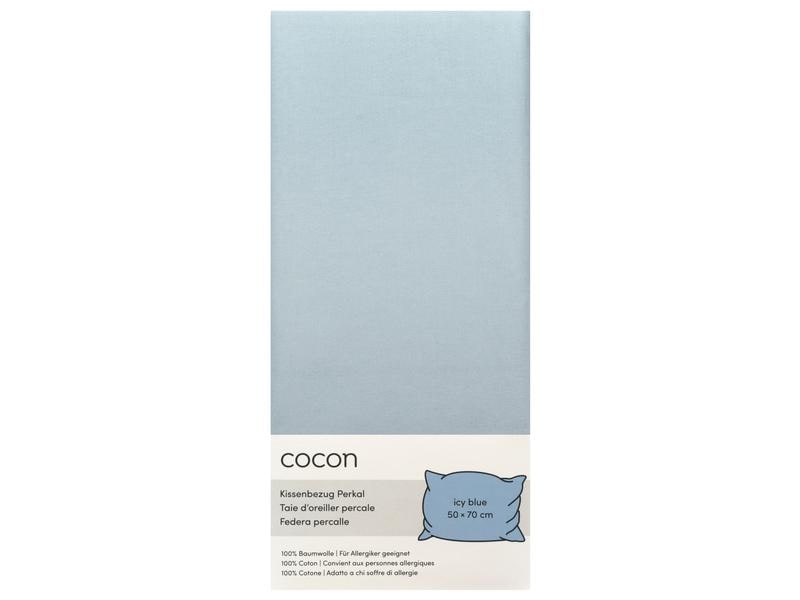 COCON | Kissenbezug Perkal | 2 Stk., 50x70 cm, hellblau