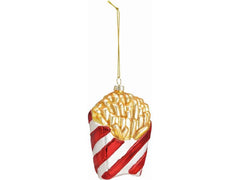 G. Wurm | Weihnachtskugel Pommes Frites | Glas, 7x10x4 cm (BxHxT)