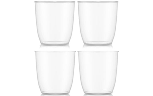 Bodum | Outdoor-Becher Kvadrant | 200 ml, Transparent, 4 Stück