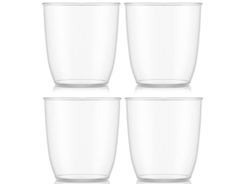 Bodum | Outdoor-Becher Kvadrant | 200 ml, Transparent, 4 Stück