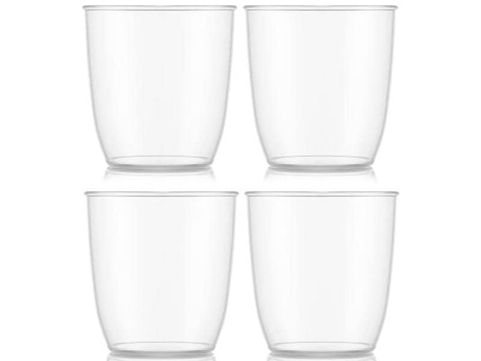 Bodum | Outdoor-Becher Kvadrant | 200 ml, Transparent, 4 Stück
