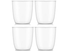 Bodum | Outdoor-Becher Kvadrant | 200 ml, Transparent, 4 Stück