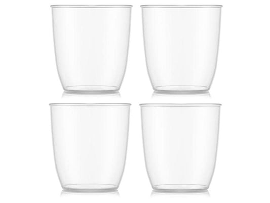 Bodum | Outdoor-Becher Kvadrant | 350 ml, Transparent, 4 Stück