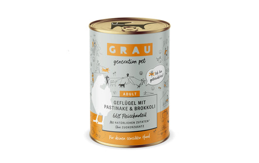 Grau | Dog Geflügel,Pastinake+Brokkoli 400g
