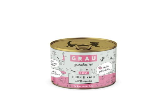Grau Cat Huhn + Kalb 200g