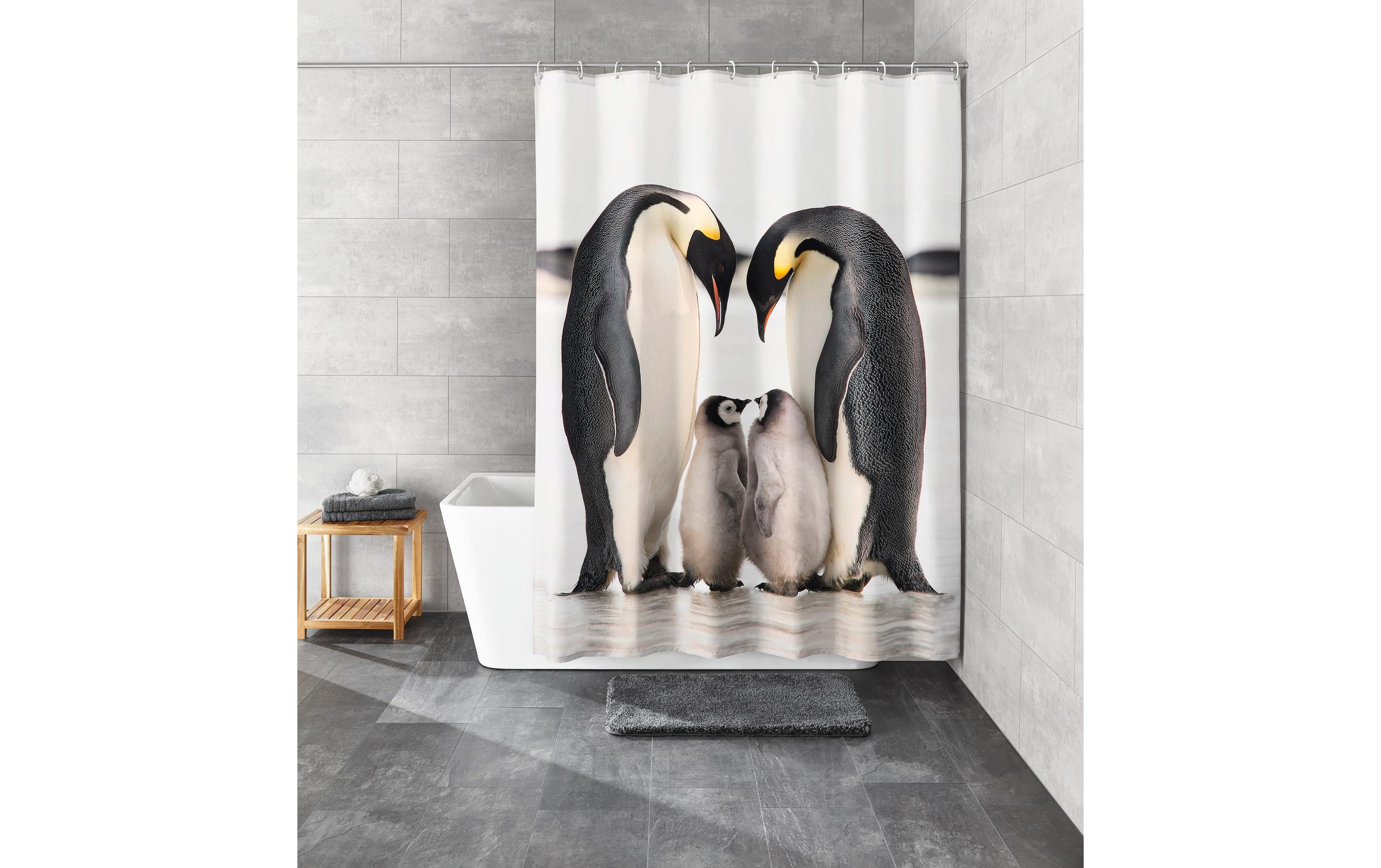 Kleine Wolke Duschvorhang Jackson Pinguin