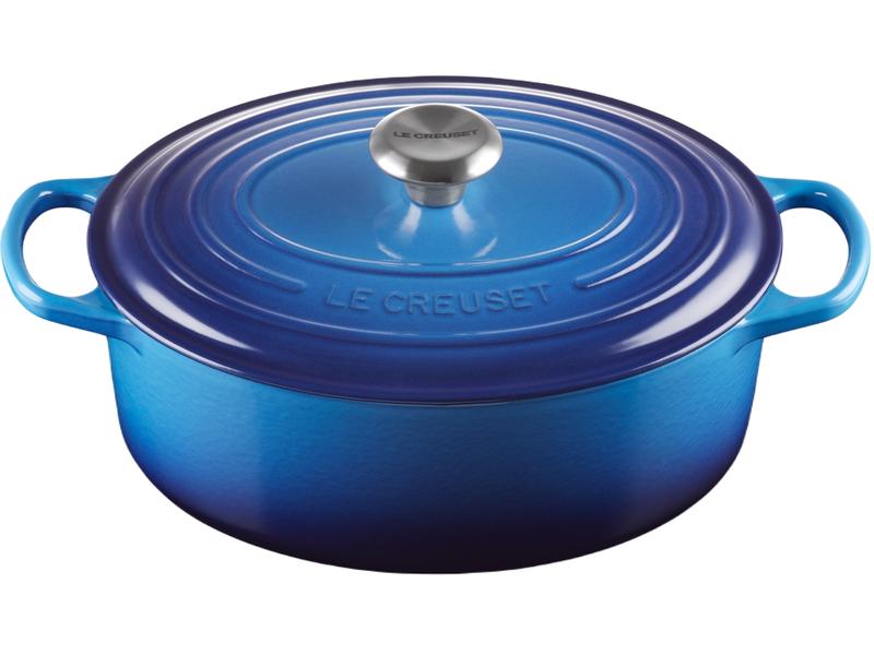 Le Creuset | Bräter oval SIGNATURE 31cm | Durchmesser 31cm, azure
