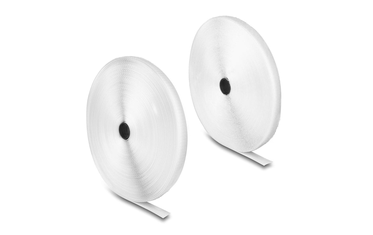 Delock, Klettband 25 m x 20 mm mit Haft- un