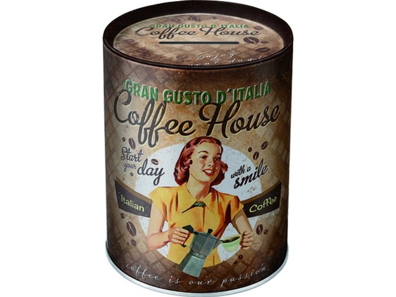 Nostalgic Art | Spardose Coffee | Metall, 10 x 13 cm (DxH)