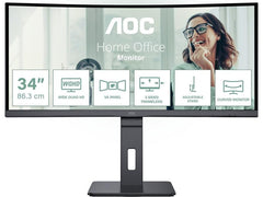 AOC | 34 VA Curved, 3440 x 1440 | HDMI, DP, USB-C, USB 3.1