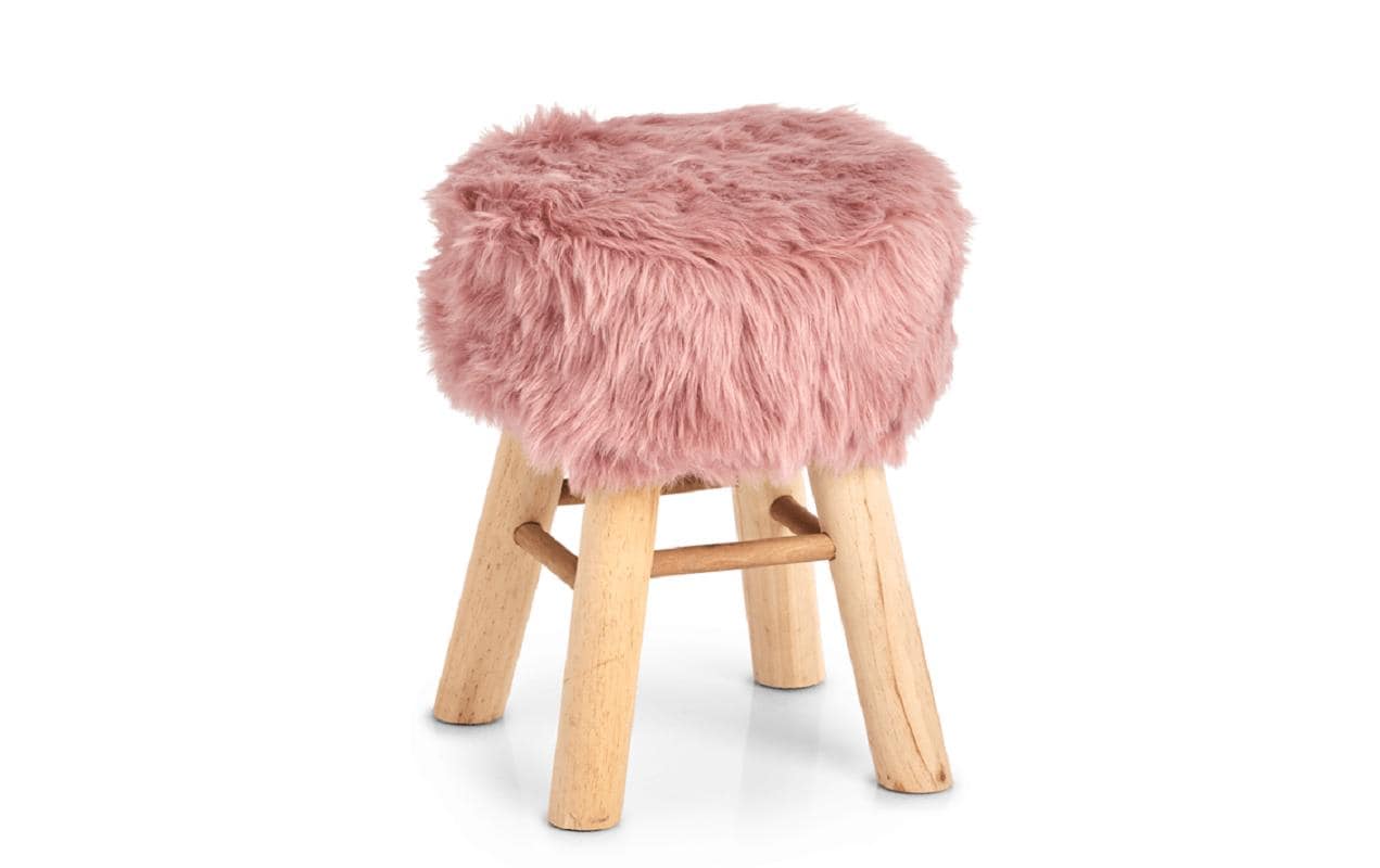 Zeller Sitzhocker Zottel rosa