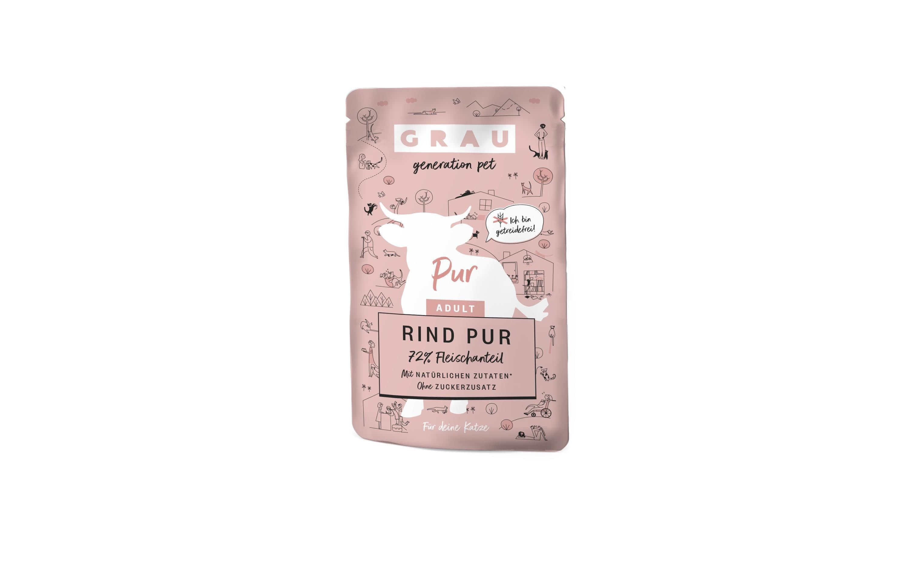 Grau Cat Rind pur 125g