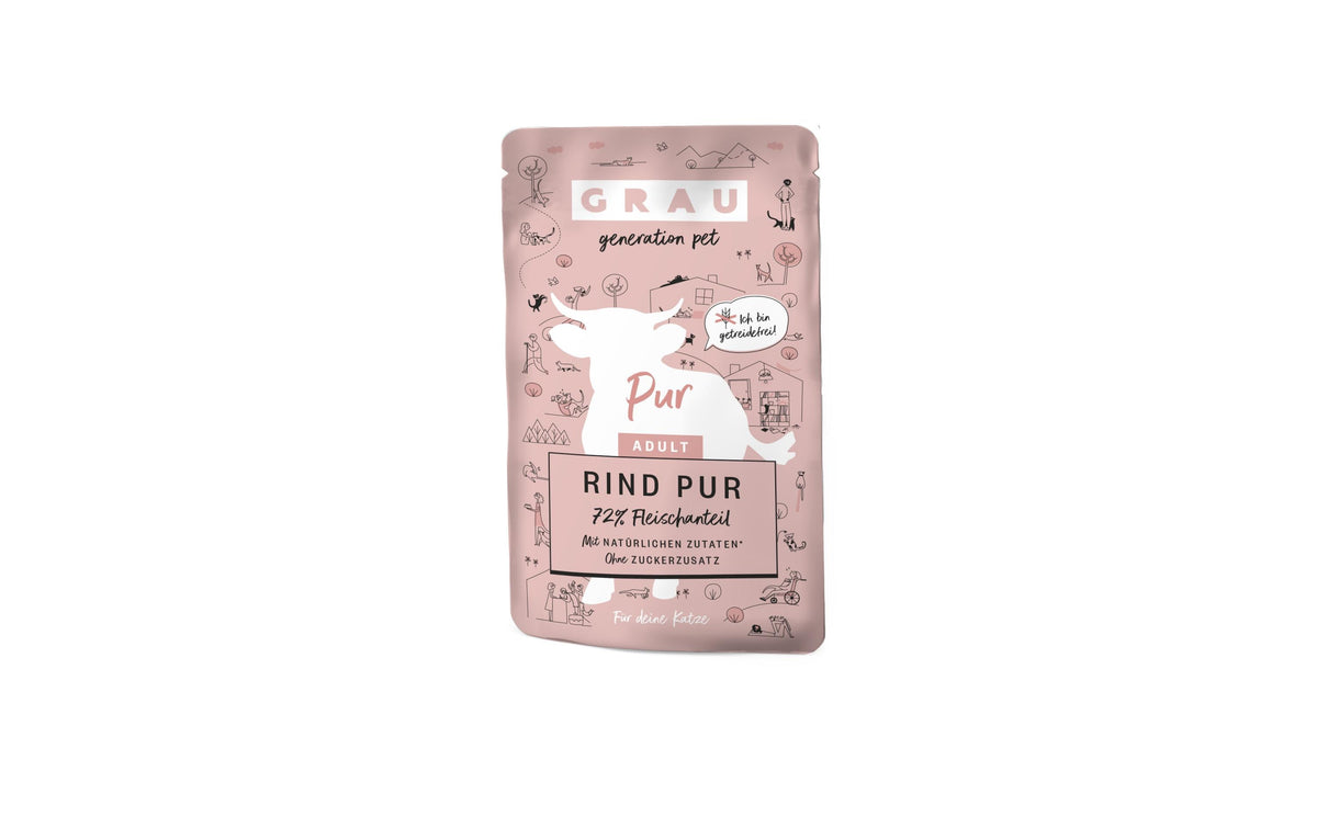 Grau Cat Rind pur 125g