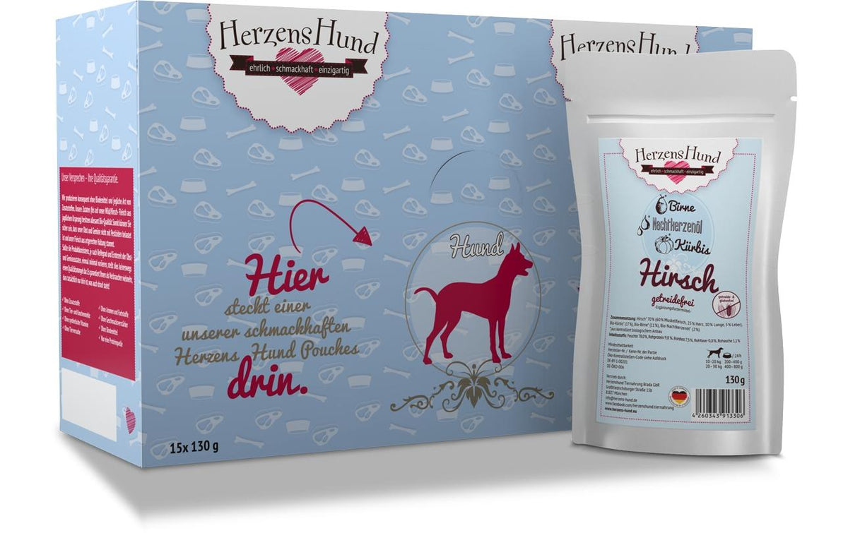 Herzenshund GF Hirsch mit Bio-Kürbis