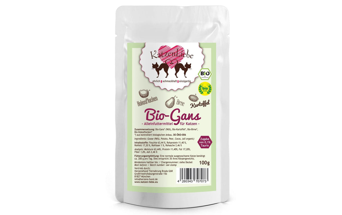 Katzenliebe Bio-Gans mit Bio-Kartoffel