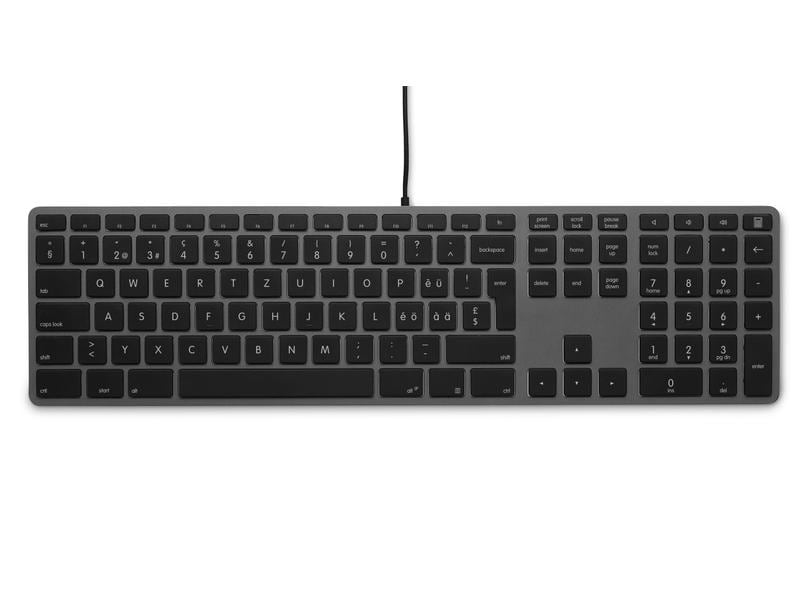 LMP | USB Tastatur KB-3421, Win-OS | Zahlenblock, 110 Tasten, 2x USB, Space Grau