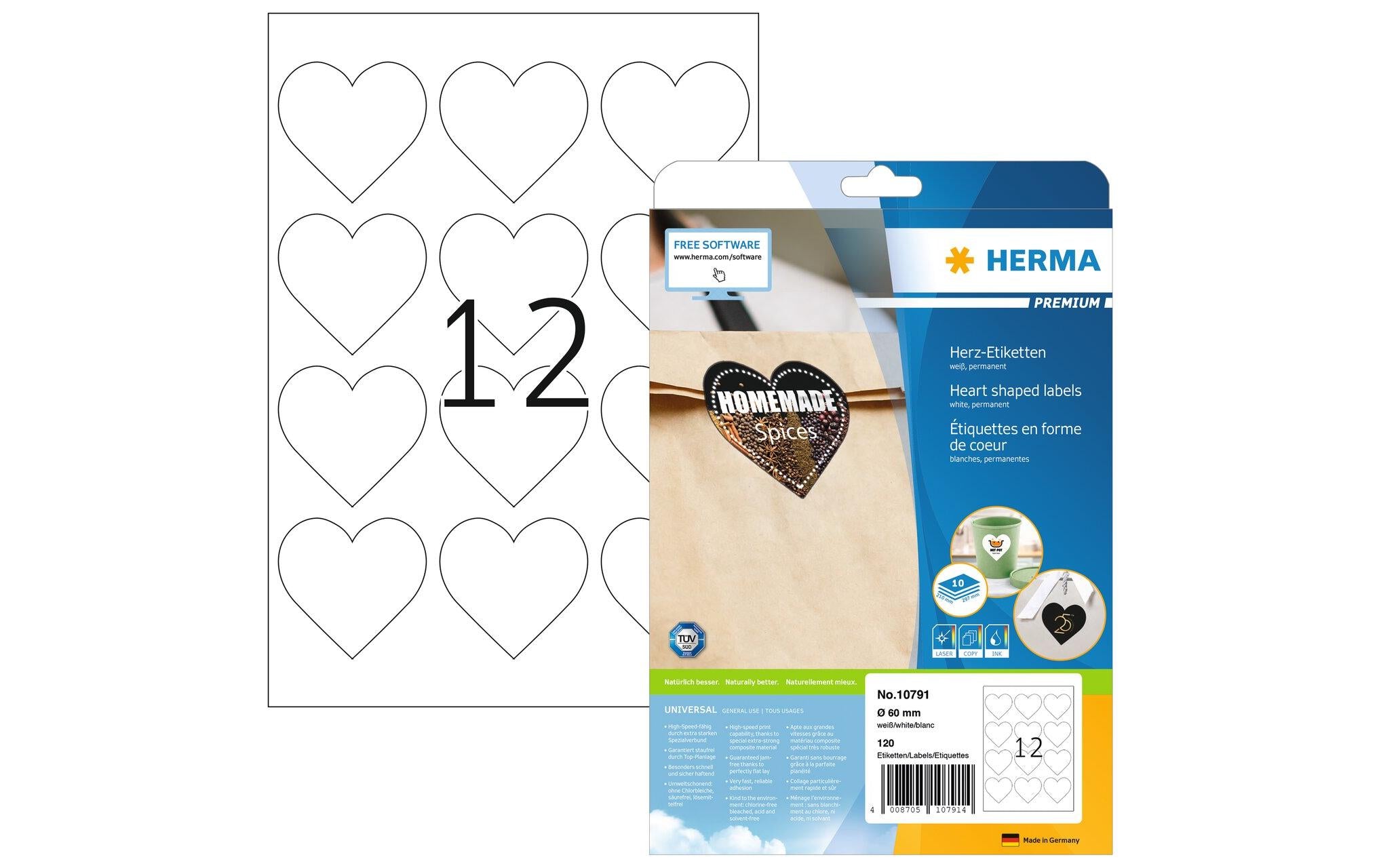 Herma Etiketten Herzen