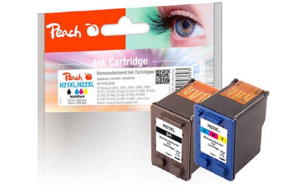 Peach Tinte HP Nr. 21/22 Multipack