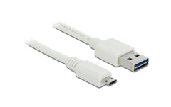 USB2.0-Kabel Easy A-MicroB: 0.2m, weiss