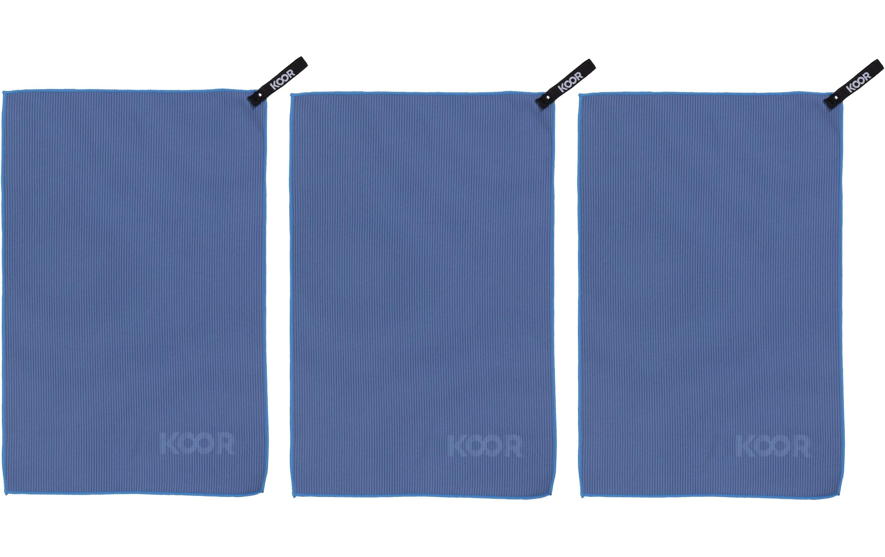 KOOR Handtuch Set blau 3x S