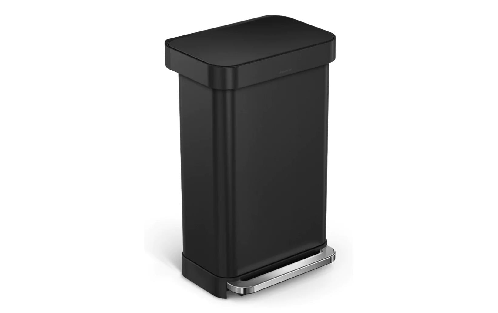 Simplehuman Treteimer rechteckig, Schwarz