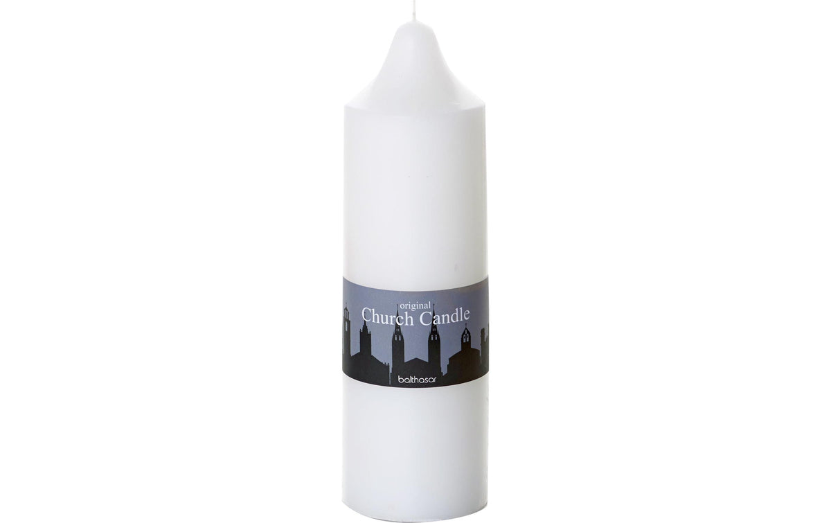 balthasar Kerze Church Candle, Weiss