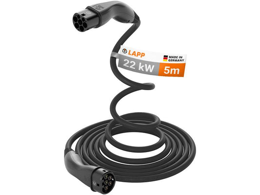 Lapp | Helix Ladekabel Typ 2 22kW Schwarz | 32A, 3-phasig
