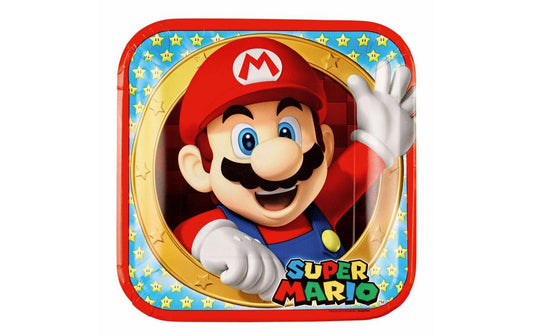 Amscan, Einwegteller Super Mario 8 Stück