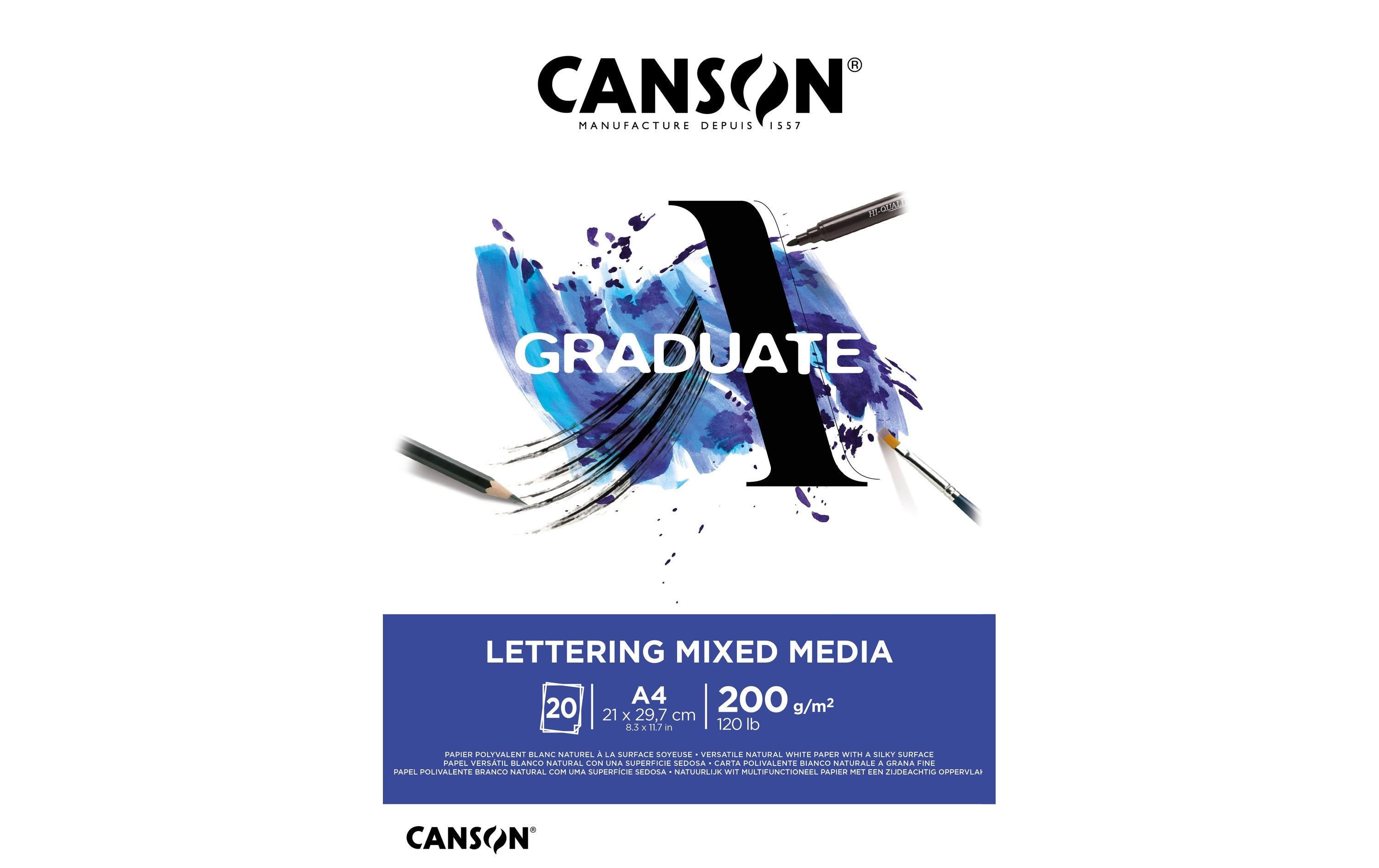 Canson Block Graduate Lettering MixMed A4
