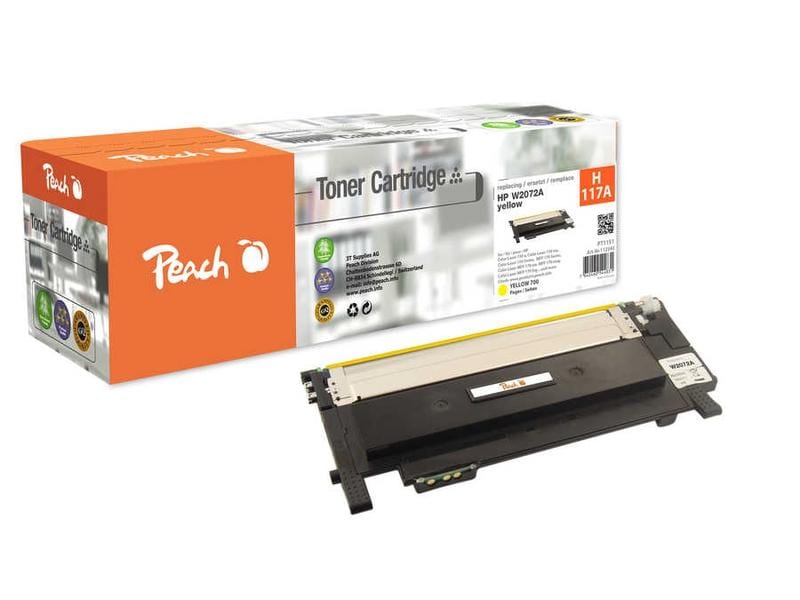 Peach | Toner für HP Color Laser W2072A/117A | 700 Seiten, yellow